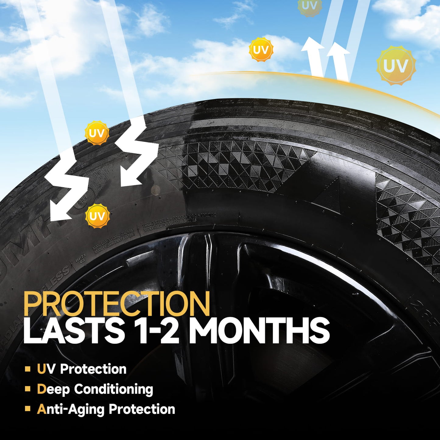 Spray Brillantador Instantáneo para Neumáticos Toretark® - Efecto Resistente a la Suciedad y Duradero