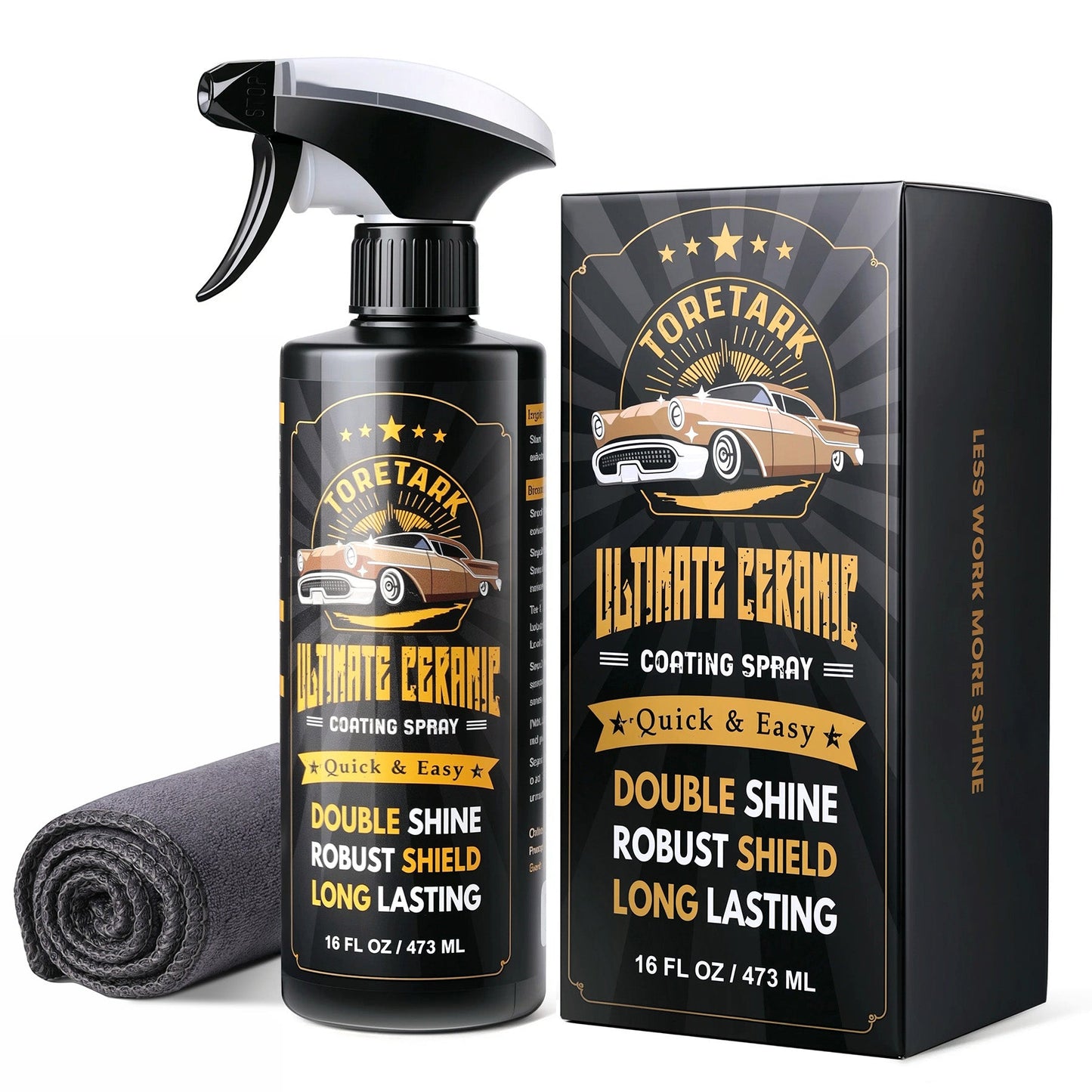 Toretark® Spray de Recubrimiento Cerámico Ultimate para Coche – 473 ml