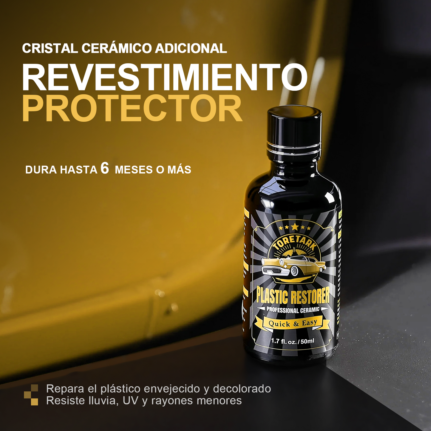 Toretark® Ultimate Restaurador de Plásticos Automotrices