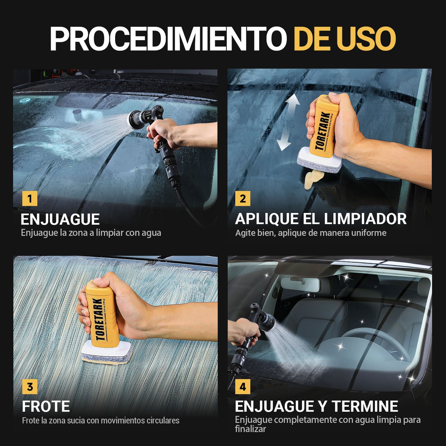 Toretark® Ultimate 2 en 1 Cepillo Desengrasante Automotriz para Película de Aceite