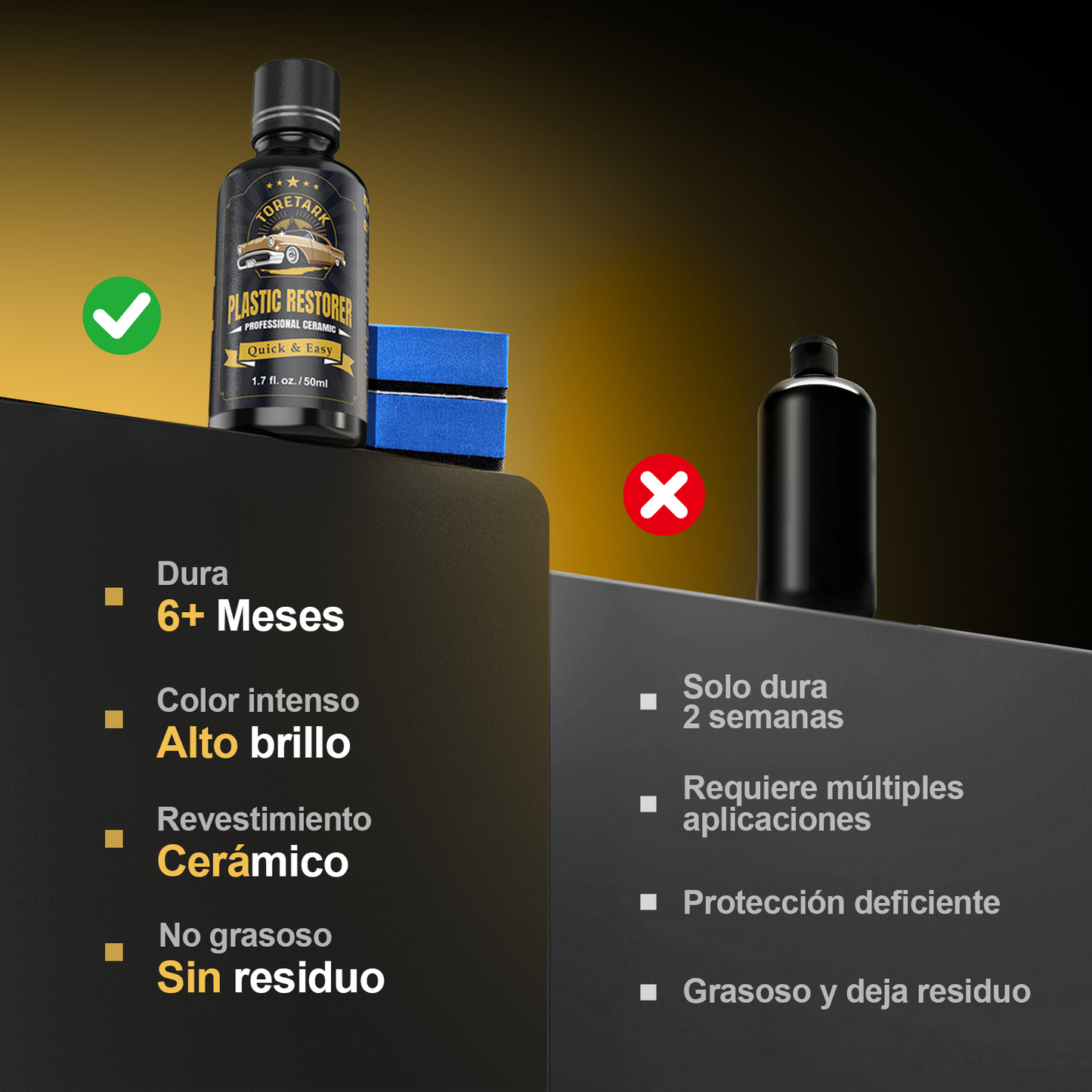 Toretark® Ultimate Restaurador de Plásticos Automotrices