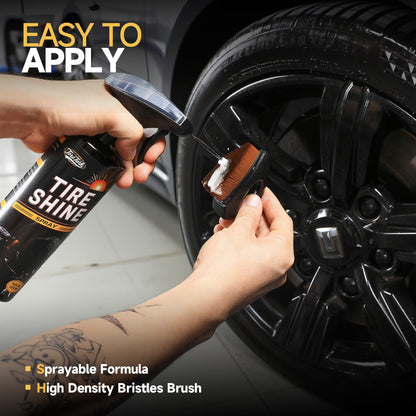 Spray Brillantador Instantáneo para Neumáticos Toretark® - Efecto Resistente a la Suciedad y Duradero