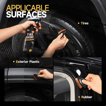 Spray Brillantador Instantáneo para Neumáticos Toretark® - Efecto Resistente a la Suciedad y Duradero