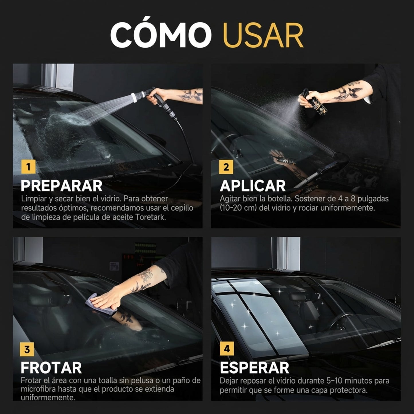 Toretark Recubrimiento para Vidrios de Auto