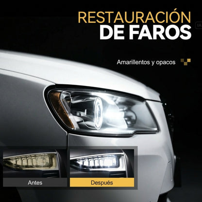 Kit de Restauración y Protección de Faros para Auto
