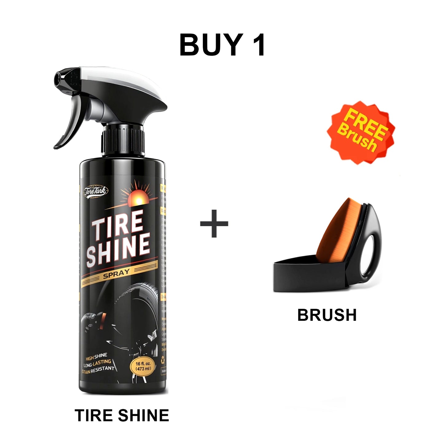 Spray Brillantador Instantáneo para Neumáticos Toretark® - Efecto Resistente a la Suciedad y Duradero